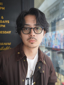 センターパート無造作ニュアンスマッシュ