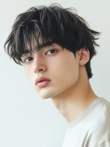 ニュアンスパーマ マッシュヘア メンズカット センターパート - Men's salon SEPT. 博多掲載