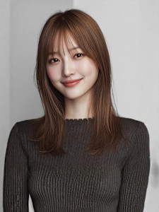 ミルクティーベージュ セミロング 髪質改善 20代 レイヤー - Beautissimo 川越掲載