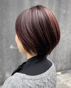 ダメージレスオーガニックカラー　ツヤ感ピンクブラウン