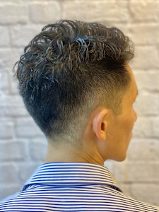 メンズショート×パーマ