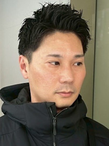 アップバング ツーブロック スパイキーショート ビジネス - Men's salon SEPT. 博多掲載