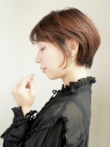 ショート・ボブ/丸顔/前髪あり/絶壁解消/40代/50代/