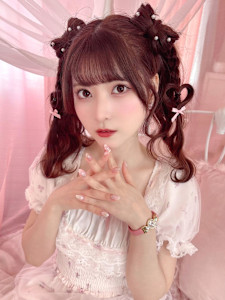 小鳥遊るいちゃん立体リボンハートハーフツイン＊まゆ