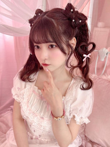 小鳥遊るいちゃん立体リボンハートハーフツイン＊まゆ