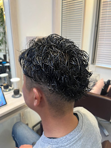 スパイラルパーマ×オールバック×フェード【川越/川越駅】