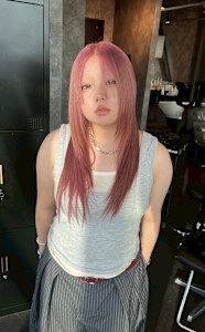 ピンクカラー　ケアブリーチ　ブリーチカラー　原宿/表参道