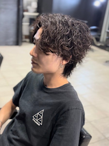 センターパート×波巻きパーマ×スパイラルパーマ×men's - owl 心斎橋掲載