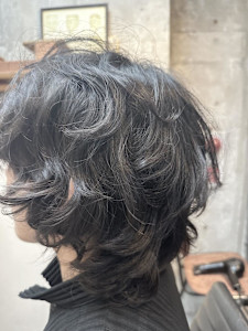 medium・パーマ・マッシュショート