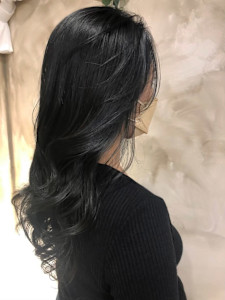 かき上げブラックブルー