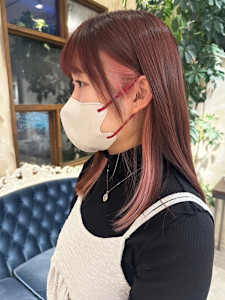 新鮮ピンクインナーカラー - abinto 武蔵小杉 by rcid掲載