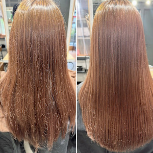 自然なストレートヘアを叶える、プレミアム髪質改善縮毛矯正