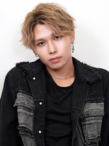 メンズ×ブリーチ×シャドウパーマ