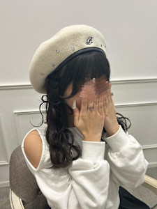 ベレー帽にぴったり！あみたらしリボンでガーリーに♪ ＊ひな＊