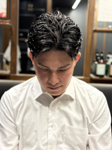 メンズ　パーマ　毛流れ　ビジネス　刈り上げ - 銀座shino掲載