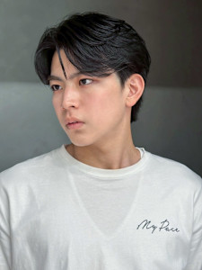 センターパートブルーブラックフェザーパーマ_ba561601 - IT by ALBUM 下北沢店掲載