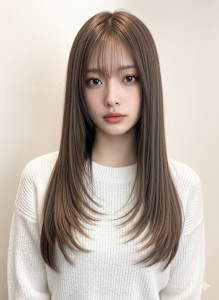 髪質改善でまとまるレイヤーロング