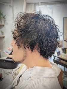 メンズ無造作ツイストスパイラルパーマ