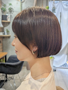 大人艶ミニボブ×オーガニックカラー