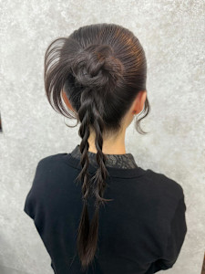 黒髪カタログ/オリーブグレー/小顔ヘア/ココアベージュ