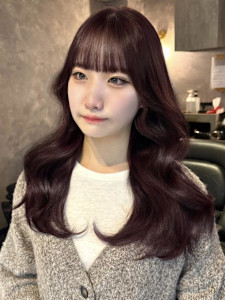 《巴結生》ボルドーカラー/ワインレッド/くびれ巻き