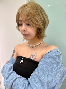 アサミ＊【新潟/万代】ハイトーンボブ