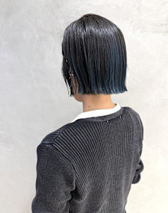 ボブ/酸性ストレート/髪質改善カラー