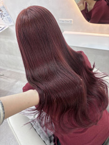 《中島遼香》チェリーピンク/レッド - Ess 艶髪/髪質改善/韓国風掲載