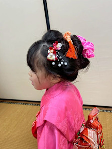 3歳 七五三・日本髪風アップスタイル