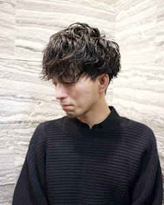 無造作マッシュパーマ[渋谷/理容室/シェービング/]