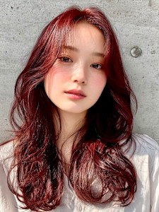 チェリーレッドボルドー - GLADGE池袋/ダブルカラー/ブリーチ掲載