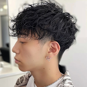 メンズ パーマ ミディアム - Men's salon SCENE by RAD helm掲載