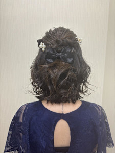 ハーフアップアレンジ