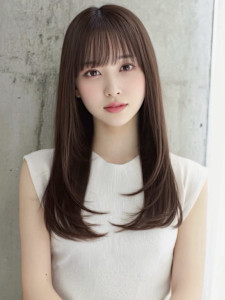 小顔カラーブラウンベージュ似合わせ