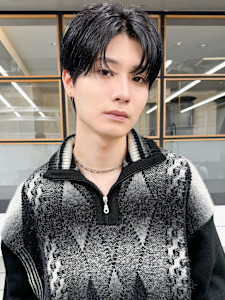 簡単セット◎メンズパーマニュアンスパーマ黒髪マッシュ - L men's 渋谷 メンズカット/眉毛/メンズ パーマ/ニュアンスパーマ掲載