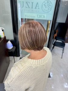 白髪ぼかしハイライト