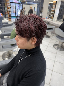 ダークチェリー×波ウェーブ