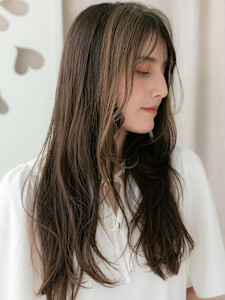 ミストバングフェイスフレーミングレイヤーロング20代30代