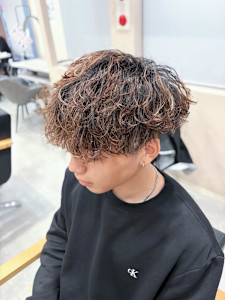 波巻きパーマ