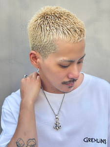 ブロンドボウズ/ベリーショート/ハイトーンカラー - ARIETTA GINZA men’s/メンズカット/メンズパーマ掲載