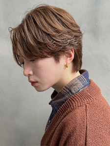 ニュアンスパーマ/センターパート/フェザーパーマ