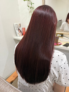【酸性ストレート】ワインレッドカラー - Jewel Box 〜私のトリートメント〜 東梅田店掲載