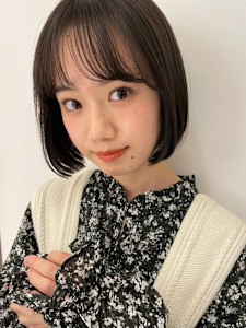 #切りっぱなしボブ #前下りボブ #透明感カラー #白髪染め