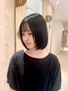 大人ボブパーマ