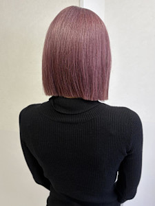 切りっぱなしボブ×綺麗に落ちるラベンダーピンク - Lia by KENJE掲載