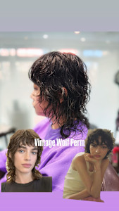 外国人風ウルフパーマ/縮毛パーマ/レイヤーパーマ