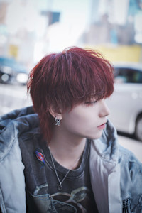 ウルフカット/マッシュウルフ/メンズウルフ/赤髪ウルフ