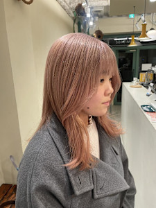 1ブリーチでできるピンクベージュ