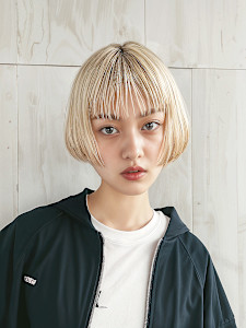 20代30代40代　外国人風モードボブ＃63