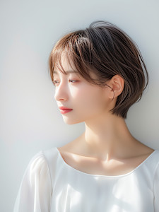 20代30代40代　透明感くびれ小顔大人ショートボブ＃10